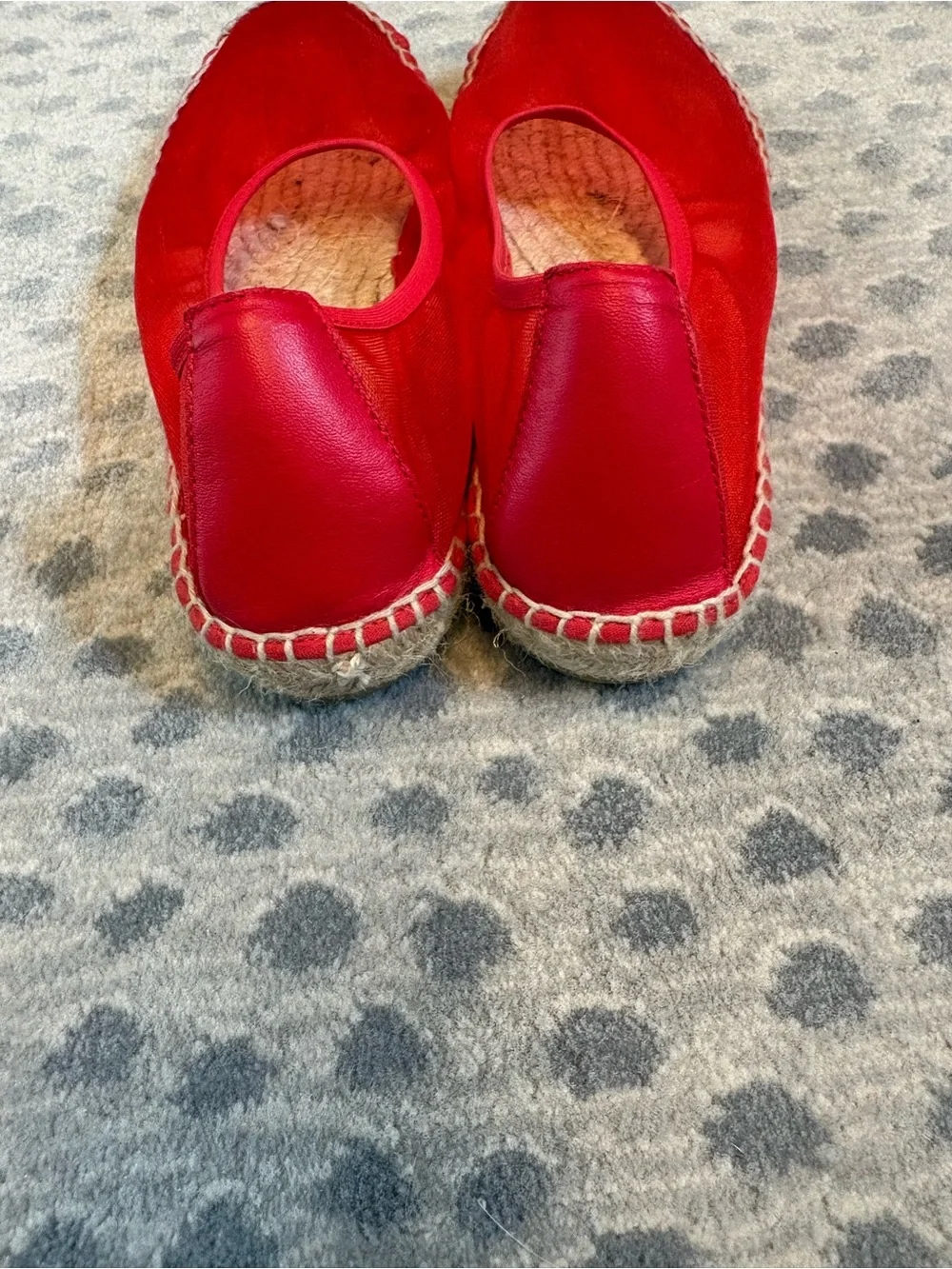 J. Crew Red Mesh and Canvas Espadrille Flats